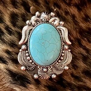Ornate Turquoise Phone Grip and Stand